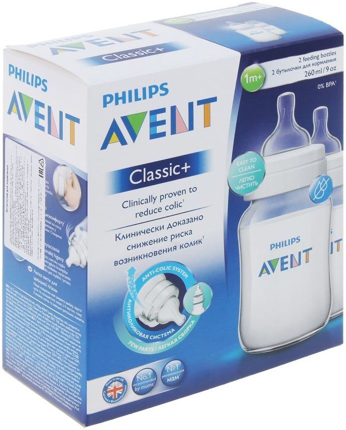 Philips Avent Бутылочки Classic+, 260 мл.