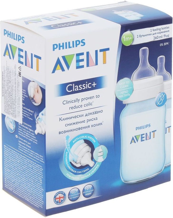 Philips Avent Бутылочки Classic+, 260 мл.