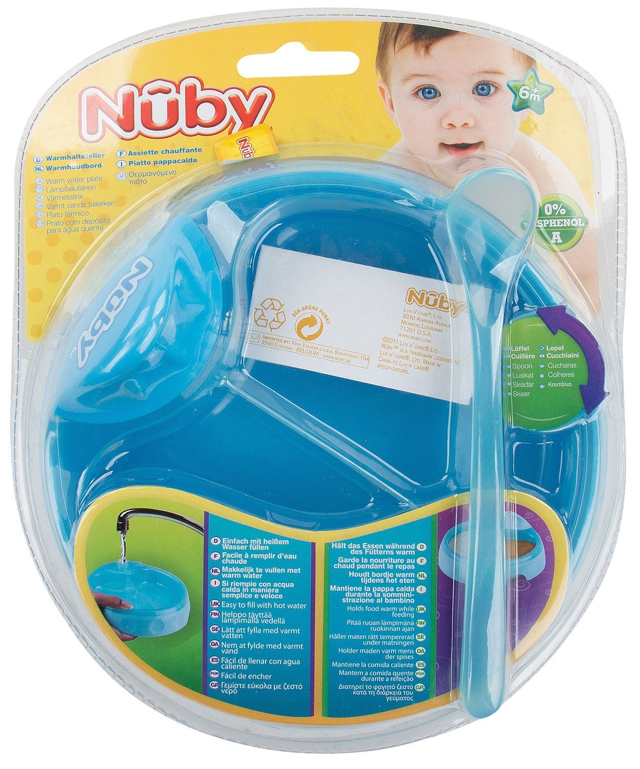 Nuby Тарелка двухсекционная