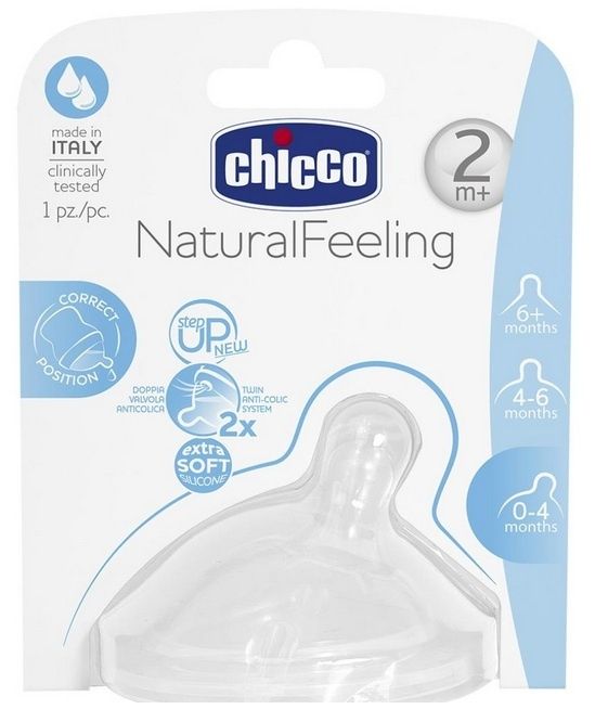 Chicco Соска Natural Feeling "Step Up New", 2 m+