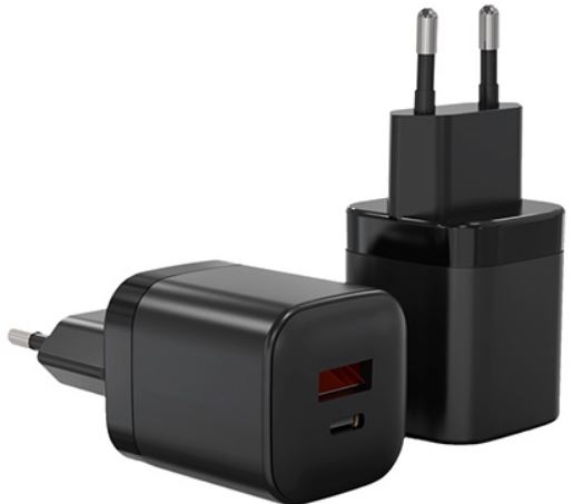 TFN Сетевое зарядное устройство USB+USB Type-C, 20W, PD
