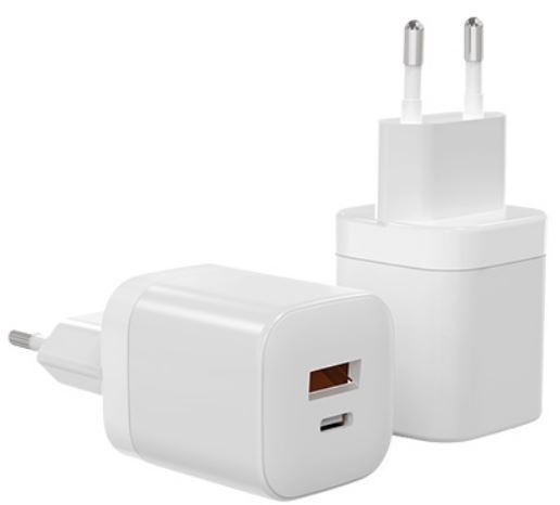 TFN Сетевое зарядное устройство USB+USB Type-C, 20W, PD