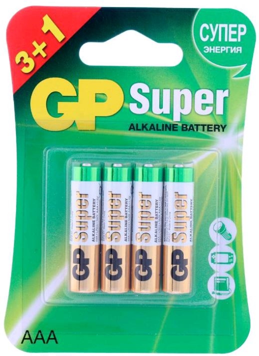 

Батарейка Super AAA, 4 шт. (LR03)