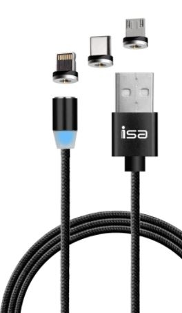 Isa Кабель USB 3 в 1 (Micro + Lightning + Type-C)  MС-04