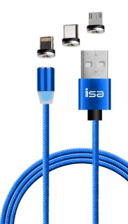 Isa Кабель USB 3 в 1 (Micro + Lightning + Type-C)  MС-04