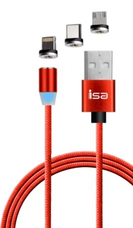 Isa Кабель USB 3 в 1 (Micro + Lightning + Type-C)  MС-04