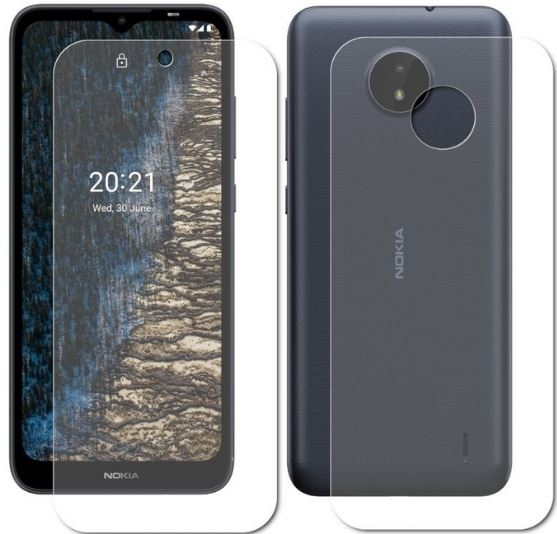 LuxCase Гидрогелевая пленка для Nokia C20, Прозрачная, Front-Back