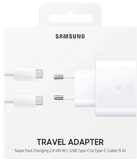 Samsung Сетевое зарядное устройство EP-TA845, Type-C, 45W + кабель Type-C