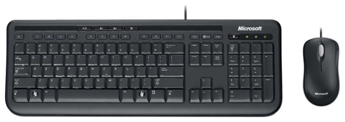 

Комплект клавиатура + мышь Microsoft, Wired Desktop 600 Black USB (Black)