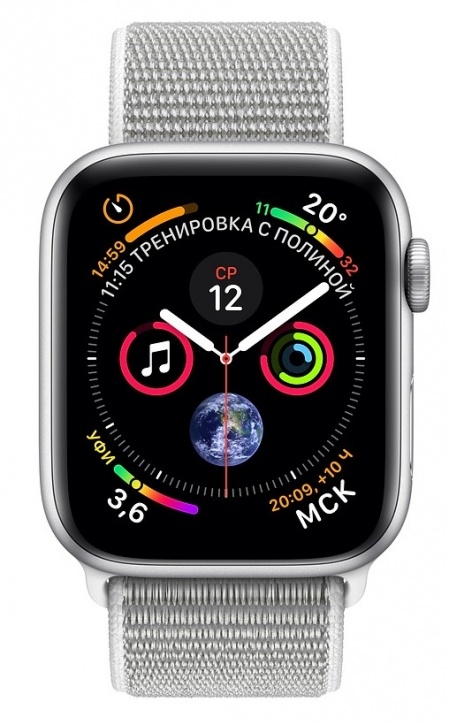 Apple Часы Watch Series 4 GPS 44mm Aluminum Case with Sport Loop