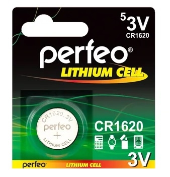 Perfeo Батарейка CR1620 Lithium Cell 3V, 1 шт.