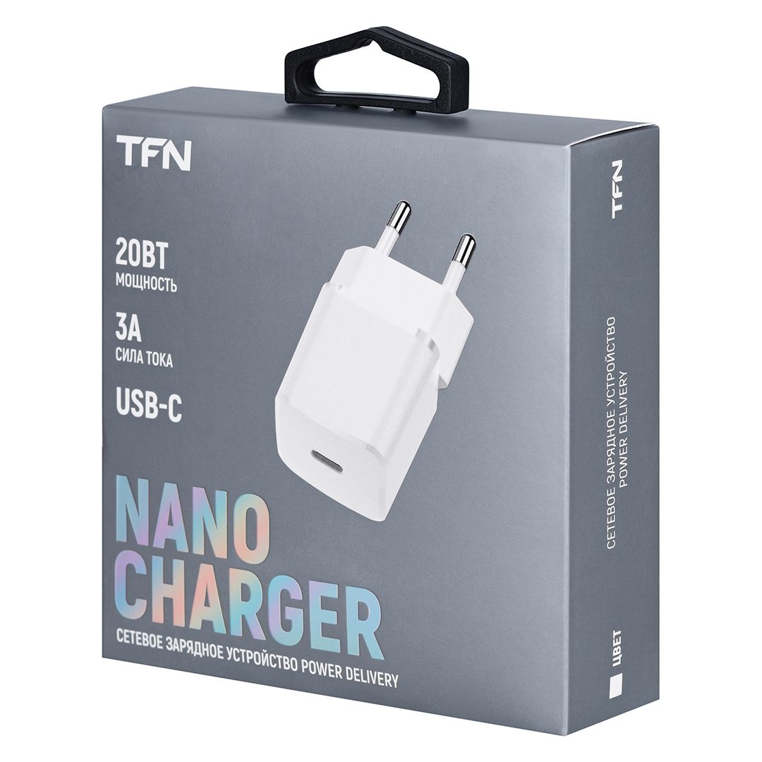 TFN Сетевое зарядное устройство Nano Type, PD QC, 3A, 20W