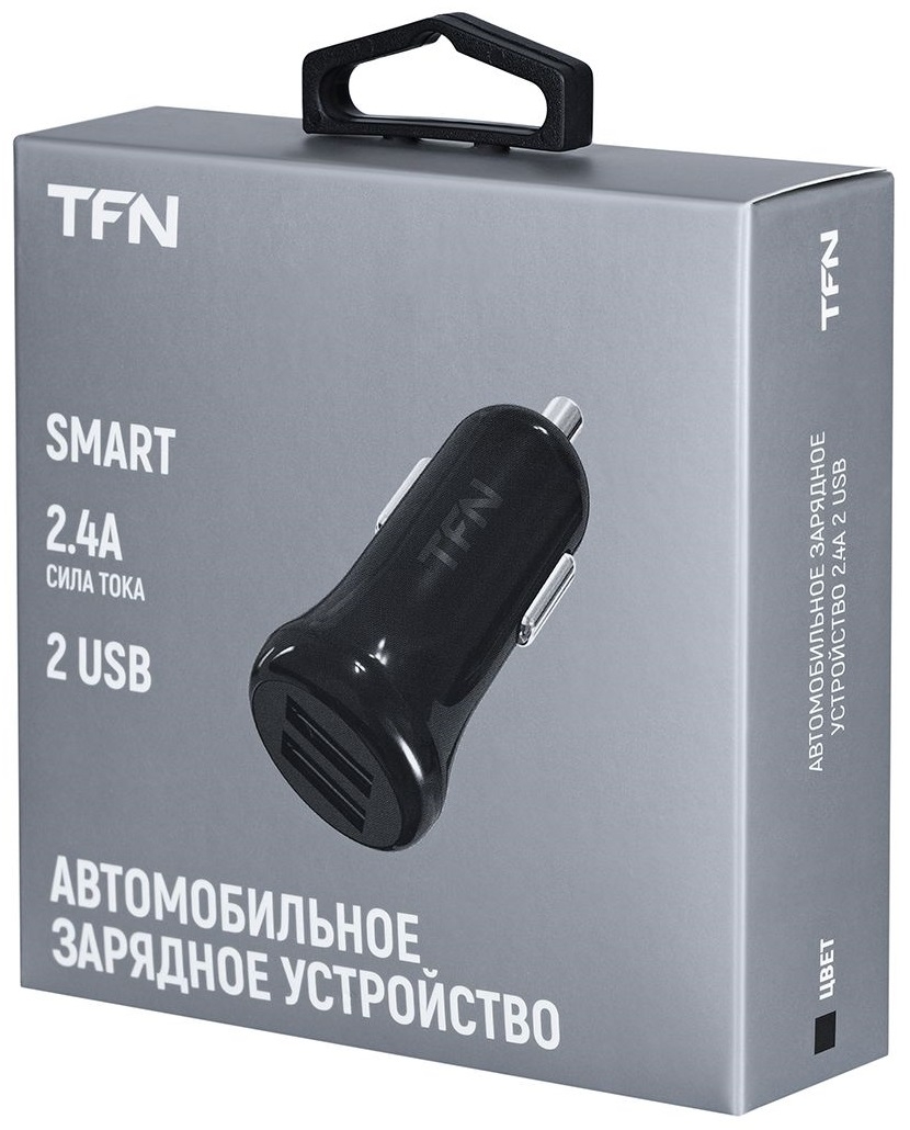 TFN Автомобильное зарядное устройство 2xUSB, 2.4A