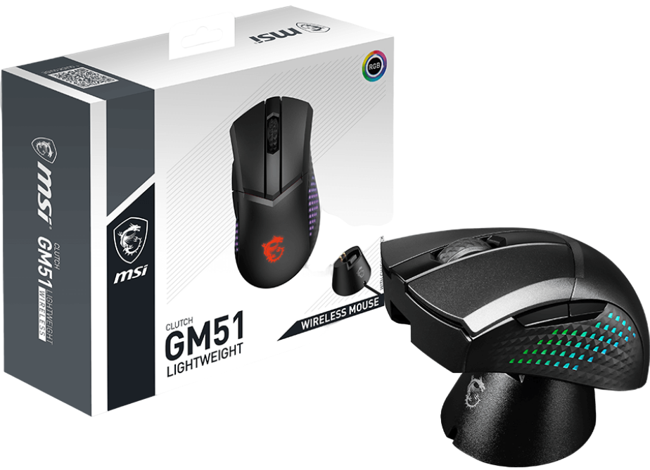 MSI Clutch GM51 Lightweight Wireless беспроводная (6400dpi)