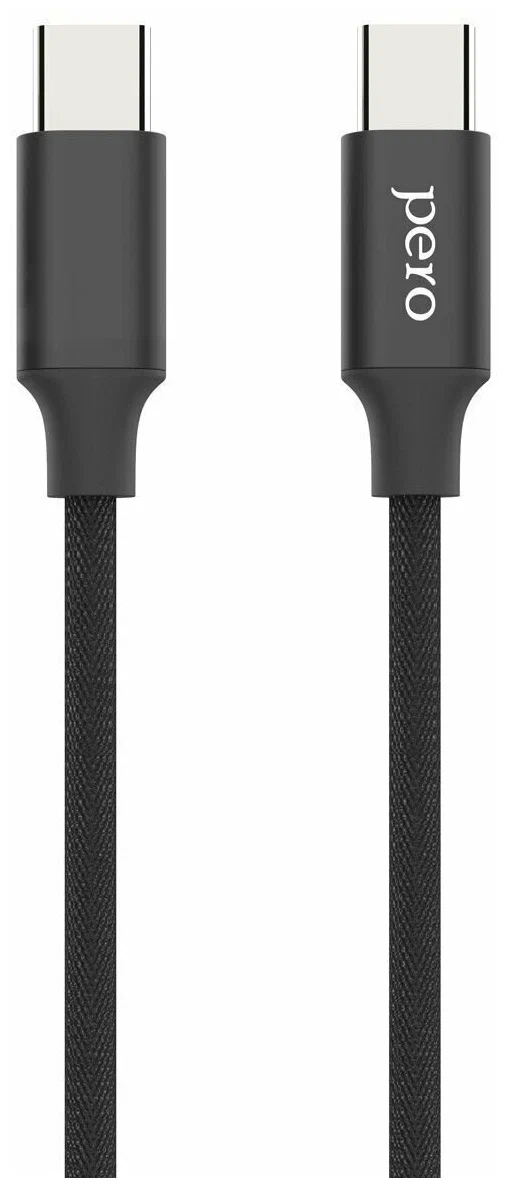 PERO Кабель DC05 USB Type-C - USB Type-C 3A, 60W 2м