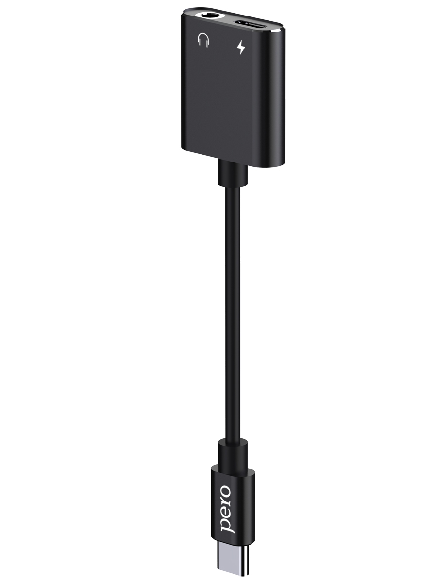 PERO Адаптер AD10 USB Type-C - USB Type-C/mini Jack 3.5