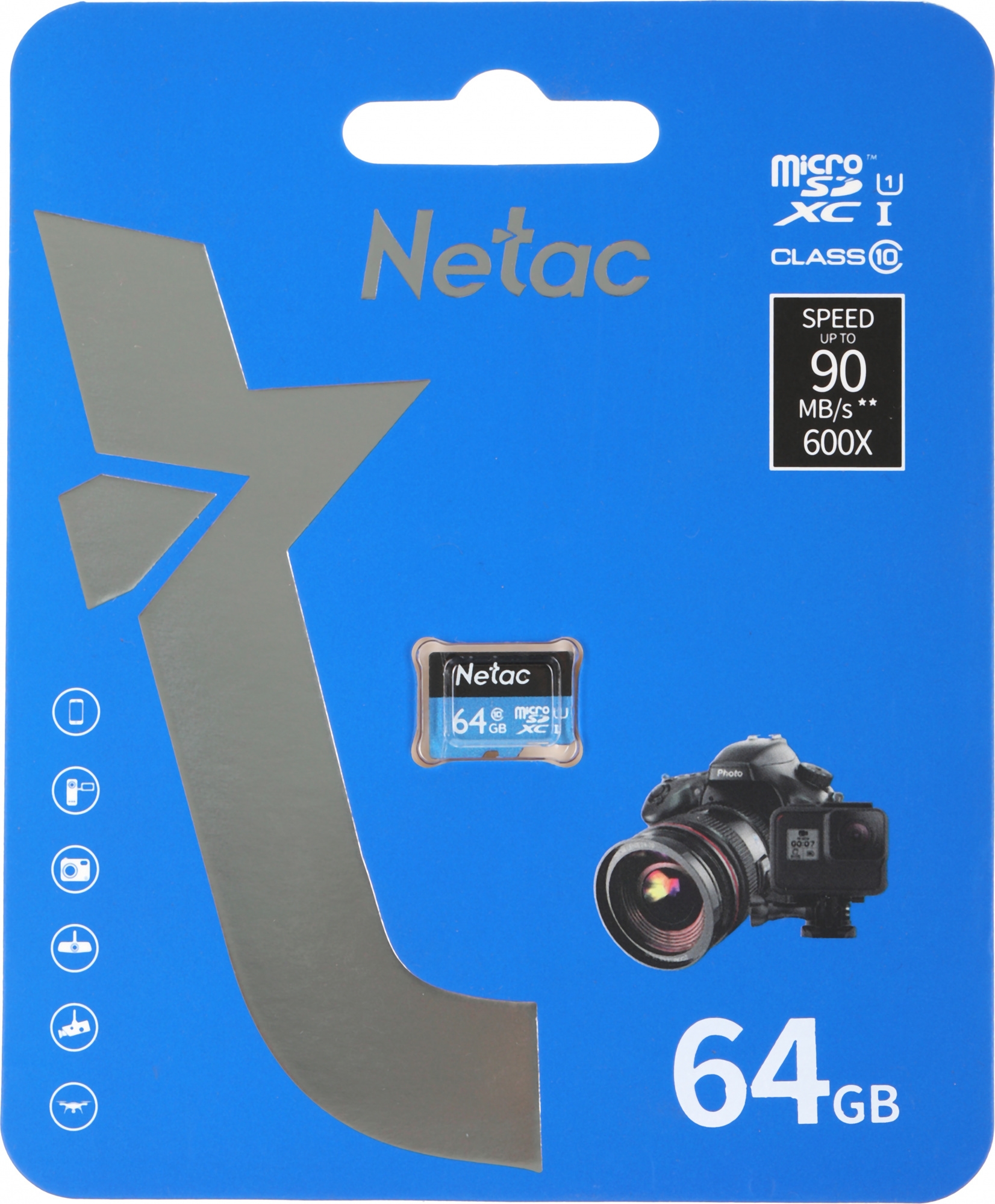 Netac microSDXC 64GB NT02P500STN-064G-S P500 w/o adapter