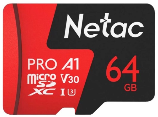 Netac microSDHC 64GB NT02P500PRO-064G-R P500 Extreme Pro + adapter