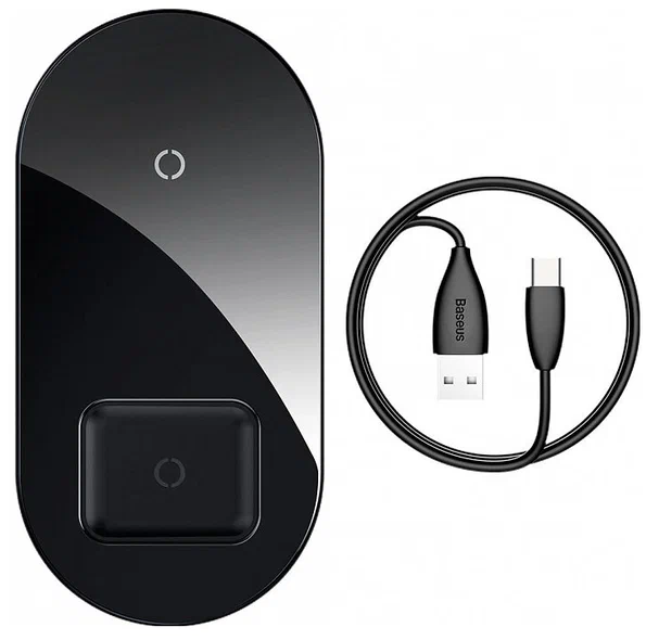 Baseus Беспроводное зарядное устройство Simple 2in1 Wireless Charger