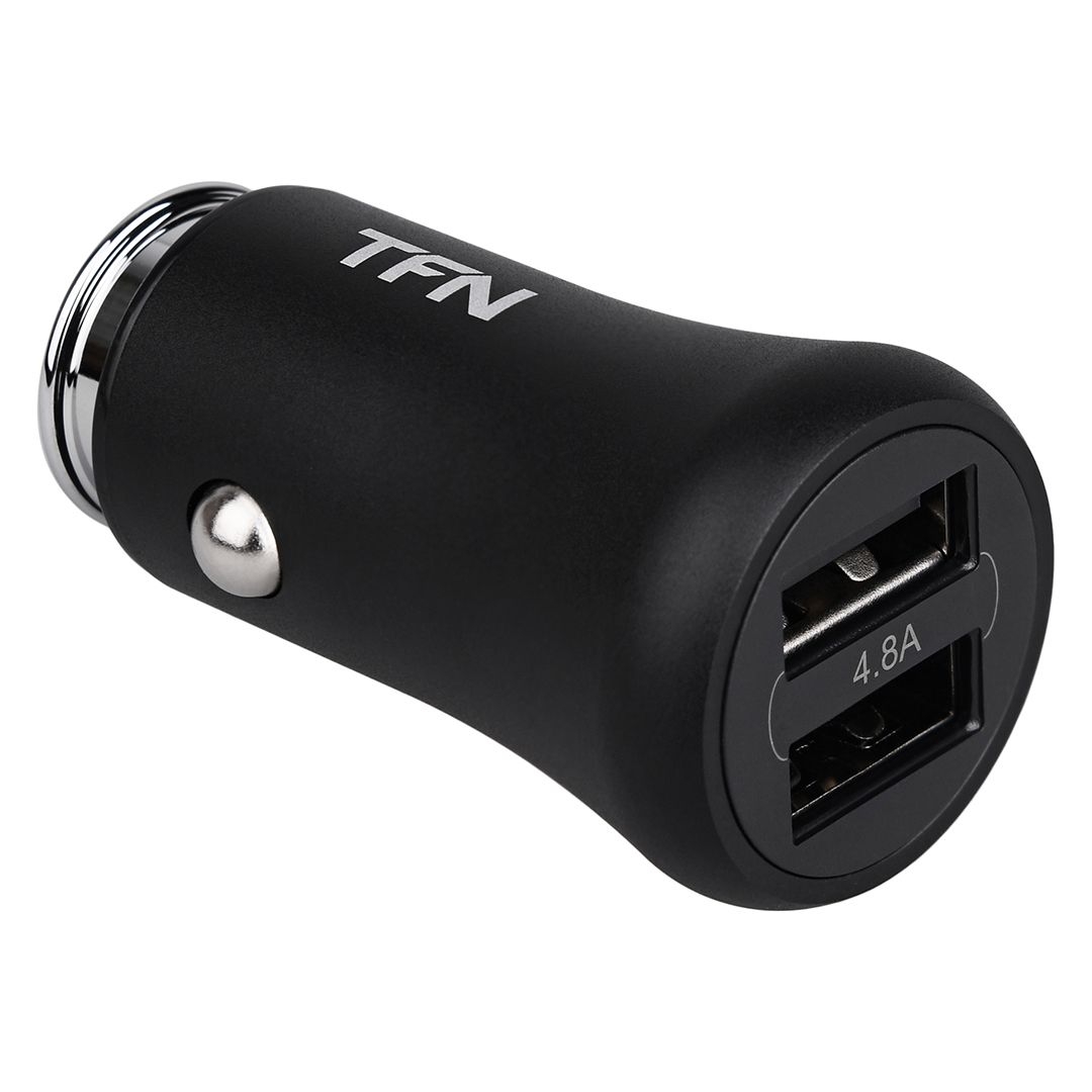 TFN Автомобильное зарядное устройство RAPID 2xUSB, 24Вт, 4.8A, Smart IC