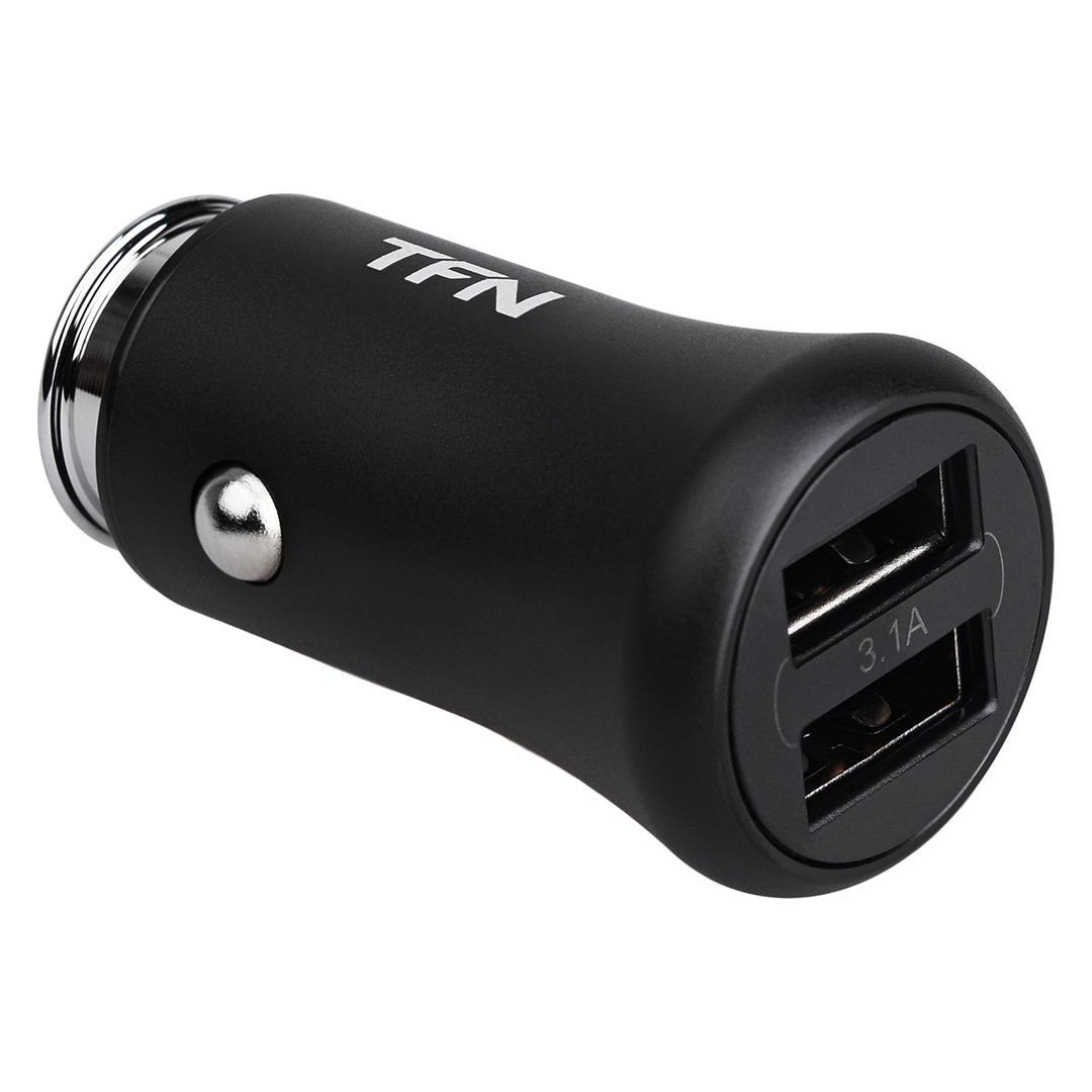 TFN Автомобильное зарядное устройство RAPID 2xUSB, 15W, 3.1A, Smart IC