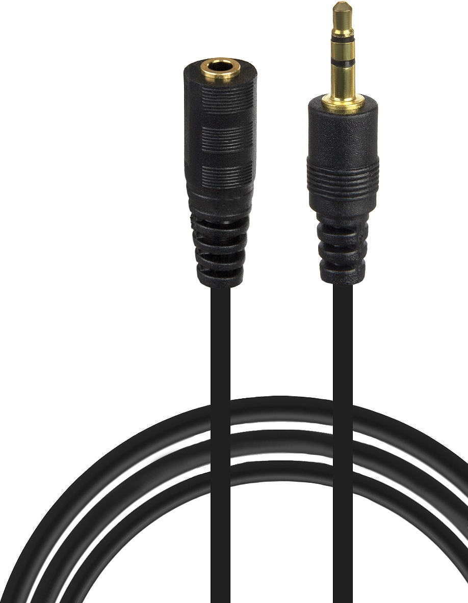 noname Кабель AUX Jack 3.5mm папа/ мама Extension cable, 1.5м
