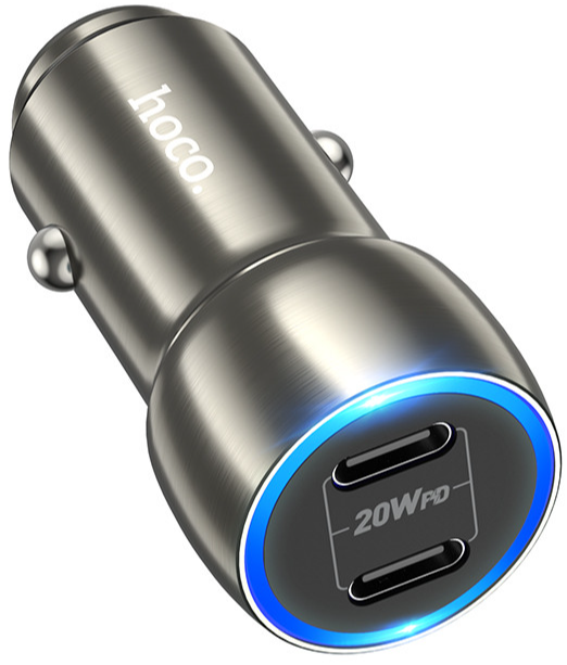Hoco Автомобильное зарядное устройство Z48 на 2 Type-C PD, 3A, 40W