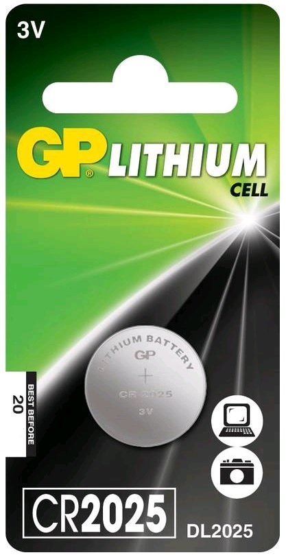 GP Батарейка CR2025 BL1 Lithium 3V, 1 шт.