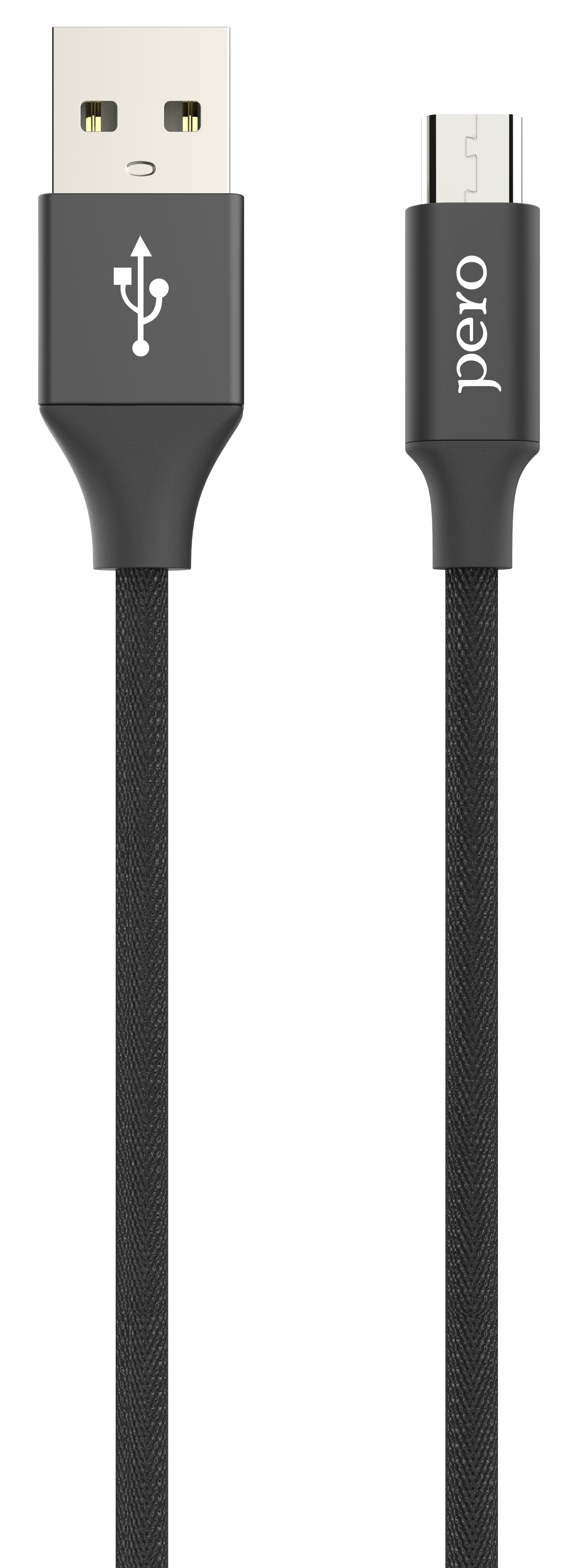PERO Кабель DC02 USB - microUSB, 2А, 1м