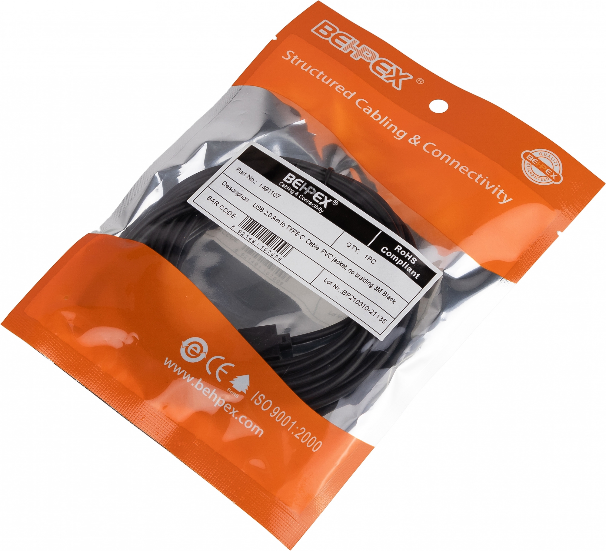 noname Кабель USB - USB Type-C 3м
