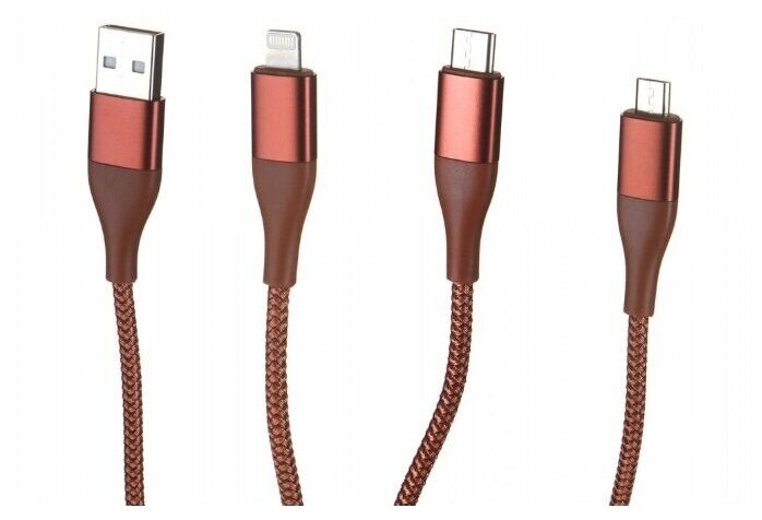 Xiaomi Кабель 3 in 1 USB Lightning/Micro/Type-C  (Mi) SOLOVE 120cm DW1
