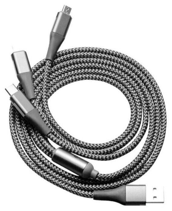 Xiaomi Кабель 3 in 1 USB Lightning/Micro/Type-C  (Mi) SOLOVE 120cm DW1