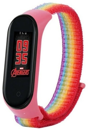 

Сменный ремешок для Xiaomi Mi Band 3/ Mi Band 4/ Mi Band 5/ Mi Band 6 (радуга темная)