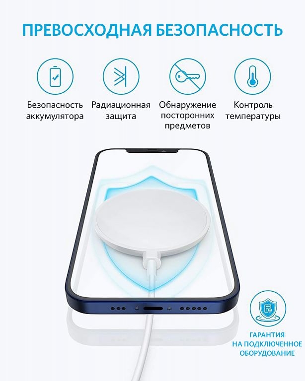 Anker Беспроводное зарядное устройство PowerWave Magnetic Pad
