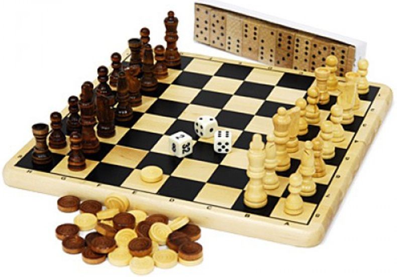 Tactic Набор настольных игр 5 в 1 (Шахматы, Шашки, Домино, Нарды, Крестики-Нолики)