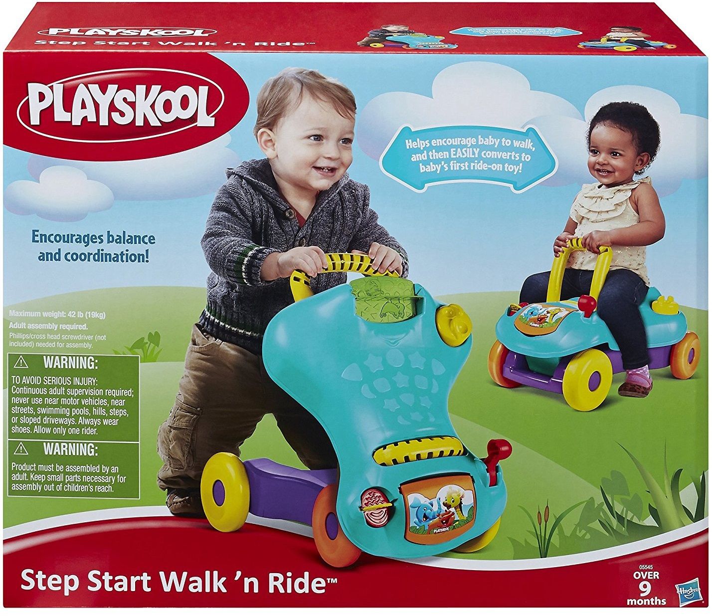 Hasbro Каталка-ходунки Playskool 2-в-1 "Ходи и катайся"