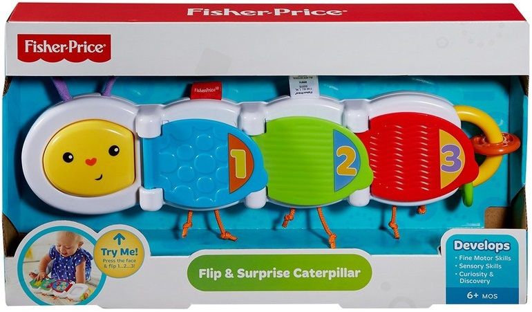 Mattel Развивающая игрушка Fisher Price "Гусеница с сюрпризом"