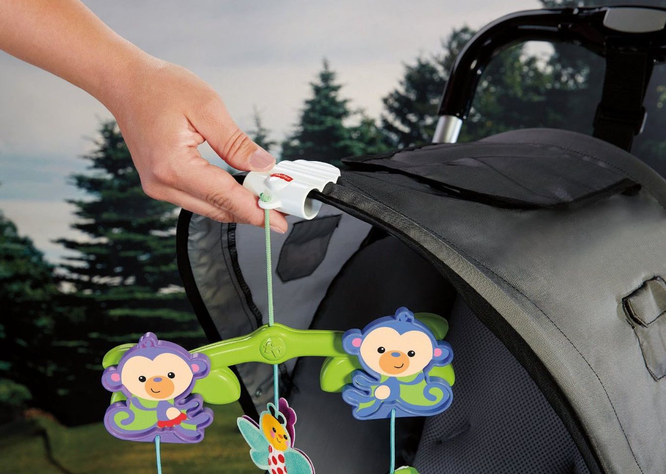 Mattel Мобиль для коляски Fisher Price "Веселые друзья"