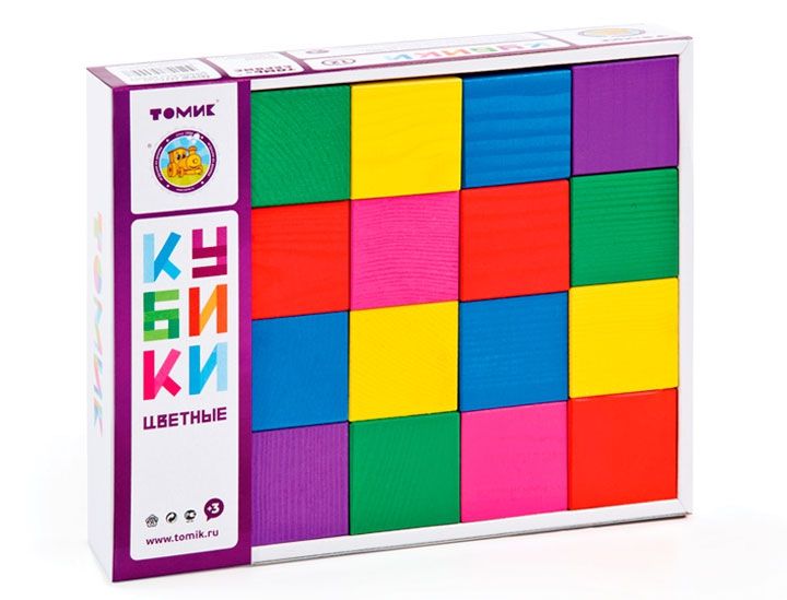 

Игрушки для самых маленьких Томик, Кубики "Цветные"