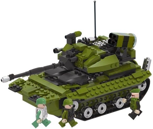 1 TOY Конструктор "Военная техника. Боевой танк" 260 деталей