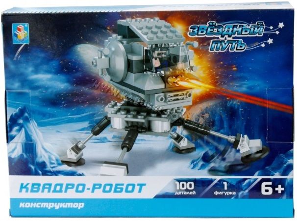 1 TOY Конструктор "Квадро-робот" 100 деталей