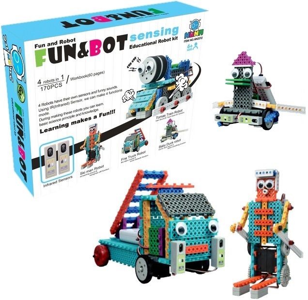 Huna Конструктор "Fun&Bot. 2 Sensing. MRT" (4 робота с сенсорами)