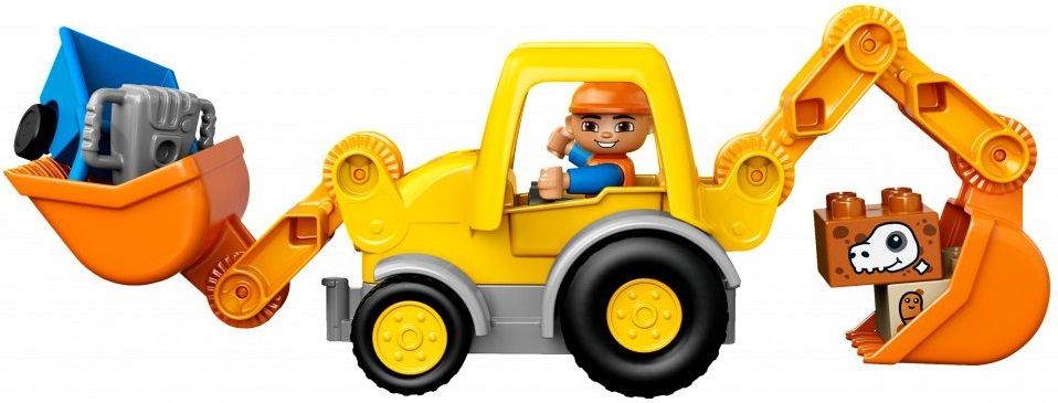 Lego Конструктор Duplo "Экскаватор-погрузчик" 19 деталей