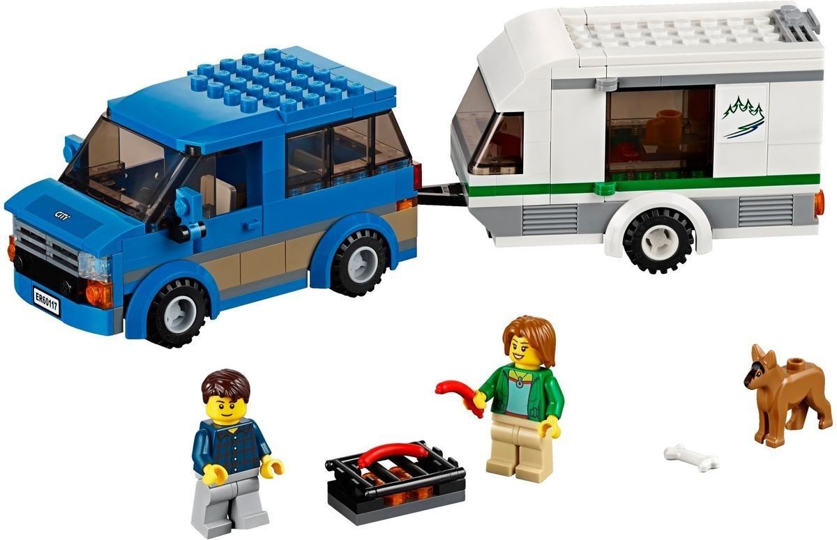 Lego Конструктор City "Фургон и дом на колесах" 250 деталей