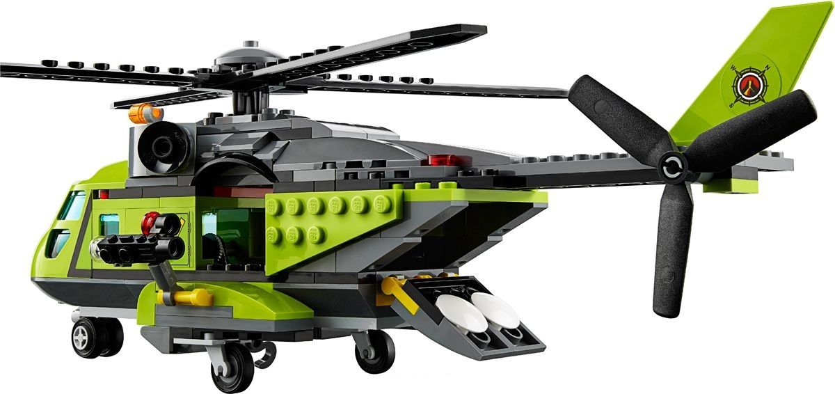 Lego Конструктор City "Грузовой вертолёт исследователей вулканов" 330 деталей