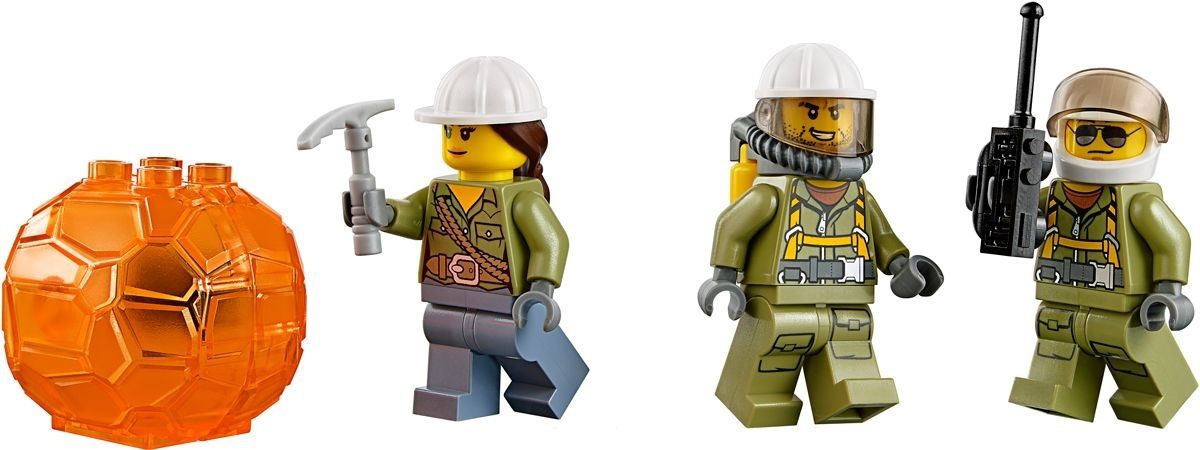 Lego Конструктор City "Грузовой вертолёт исследователей вулканов" 330 деталей