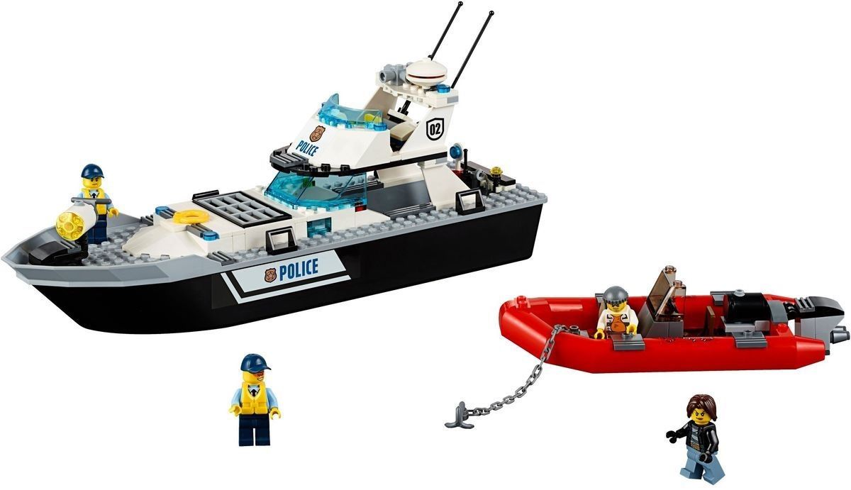 Lego Конструктор City "Полицейский патрульный катер" 200 деталей