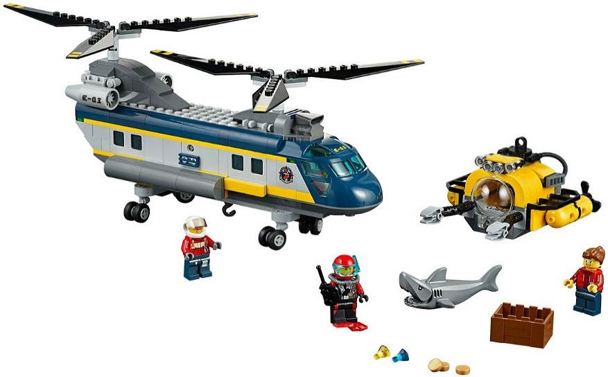 Lego Конструктор City "Вертолет исследователей моря" 388 деталей