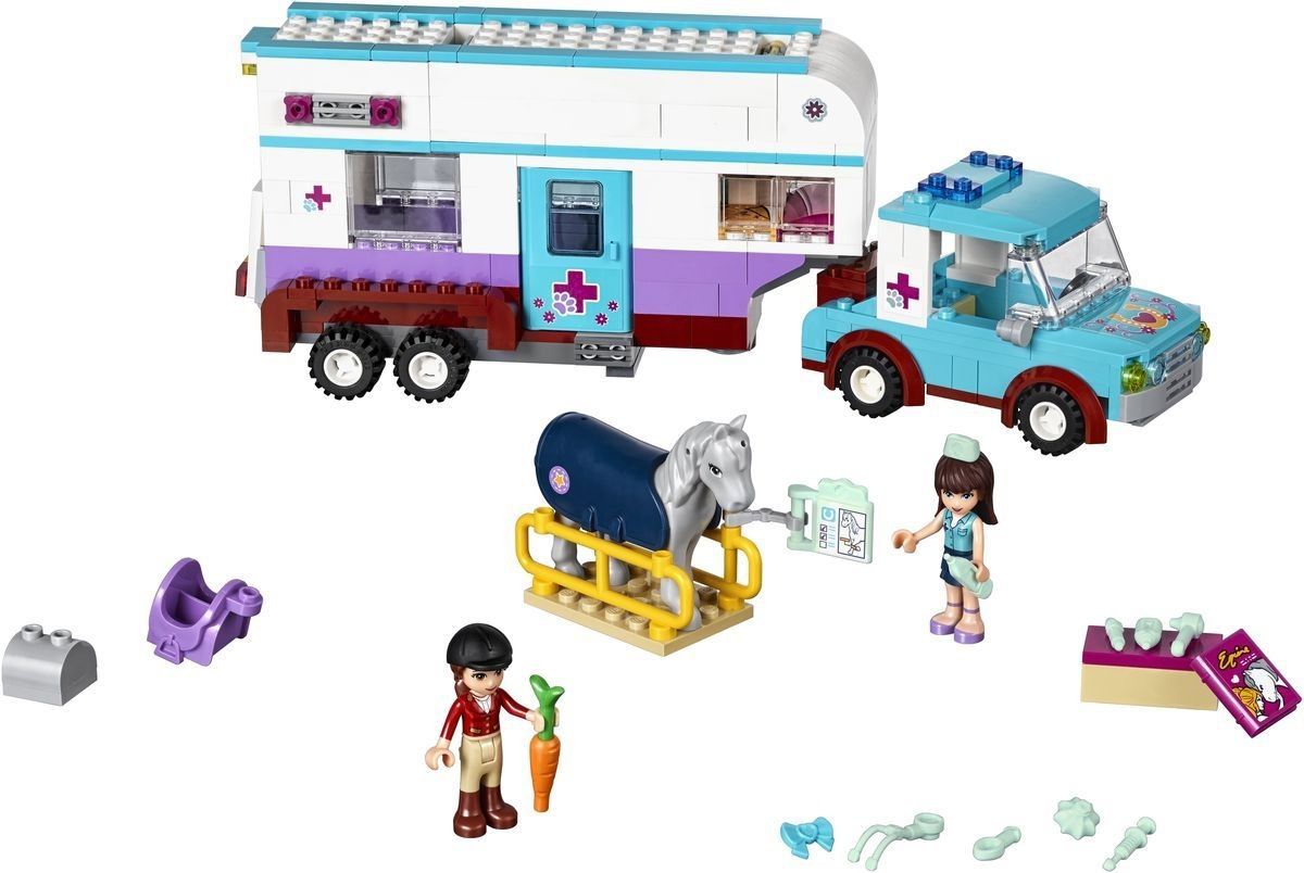 Lego Конструктор Friends "Ветеринарная машина для лошадок" 370 деталей