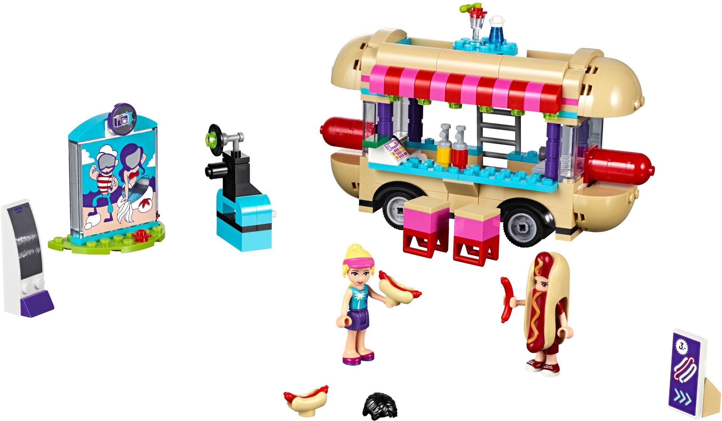 Lego Конструктор Friends "Парк развлечений: фургон с хот-догами" 243 детали